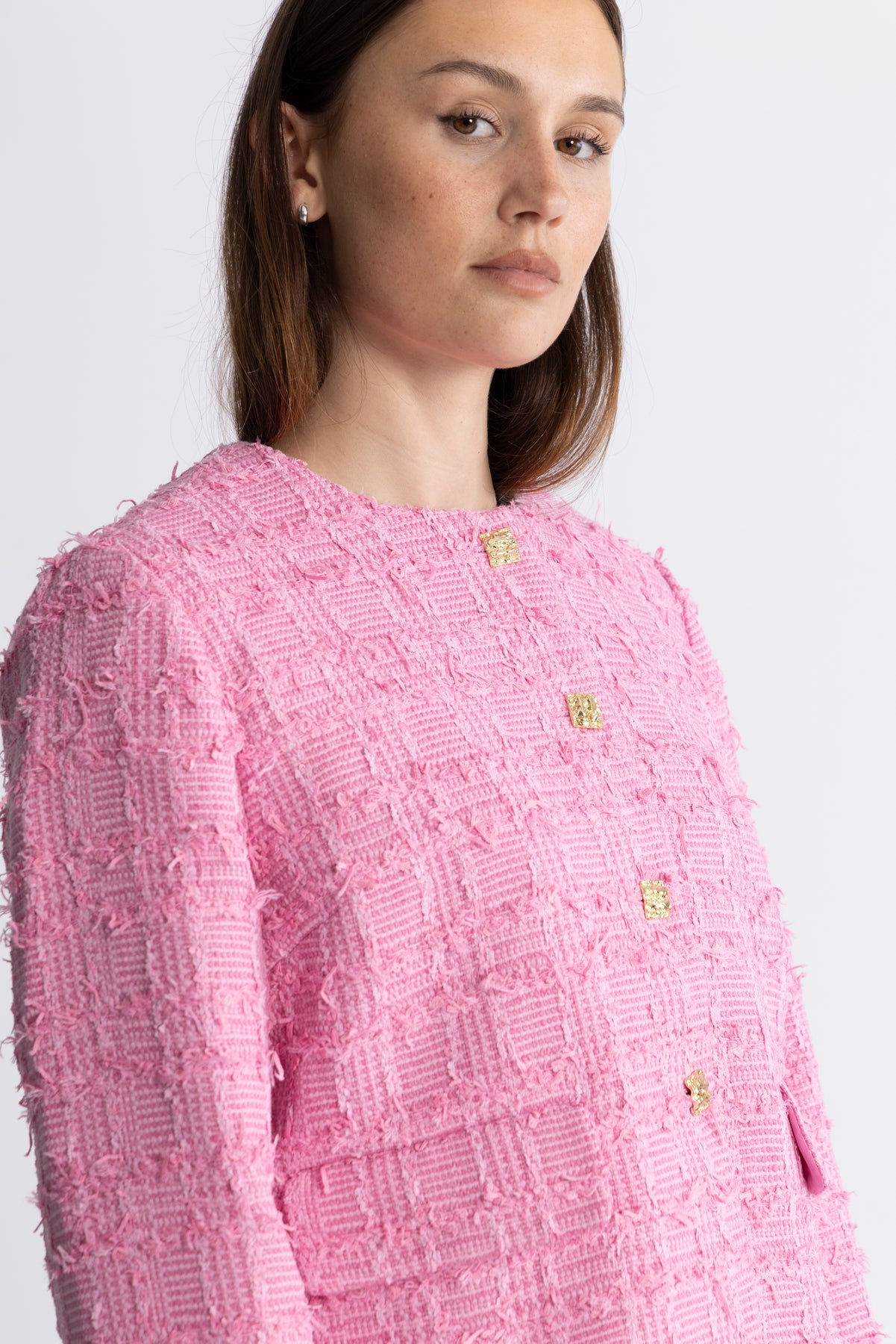 CalaCC Check Boucle Jacka - Candyfloss