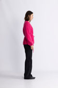 Fredrikke Chunky Cardigan - Raspberry