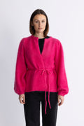 Fredrikke Chunky Cardigan - Raspberry