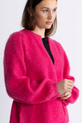 Fredrikke Chunky Cardigan - Raspberry