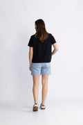 Anya-Krista Hw Denim Shorts - Light Blue Denim