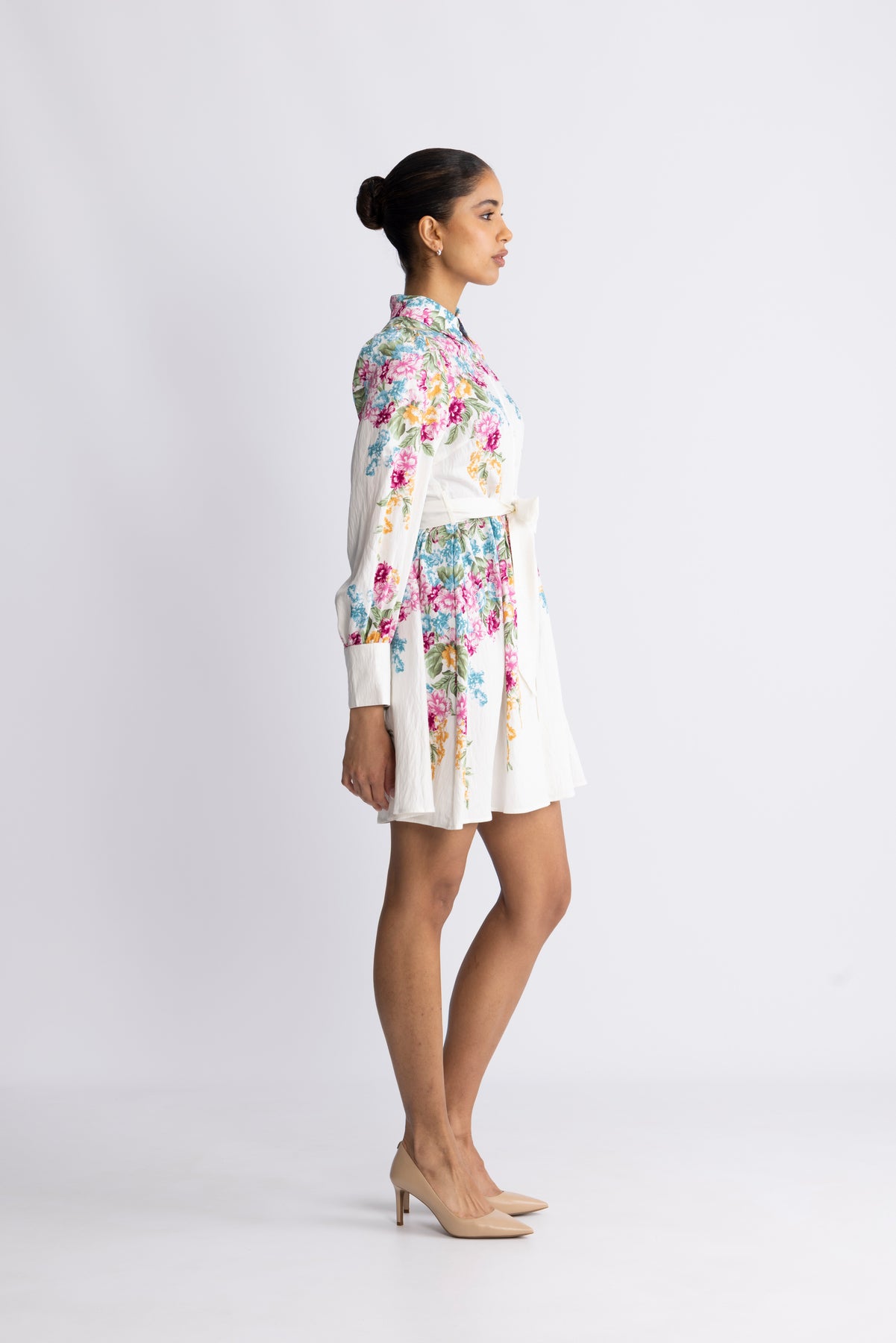 Yasrosie Ls Dress - Birch Rosie Print