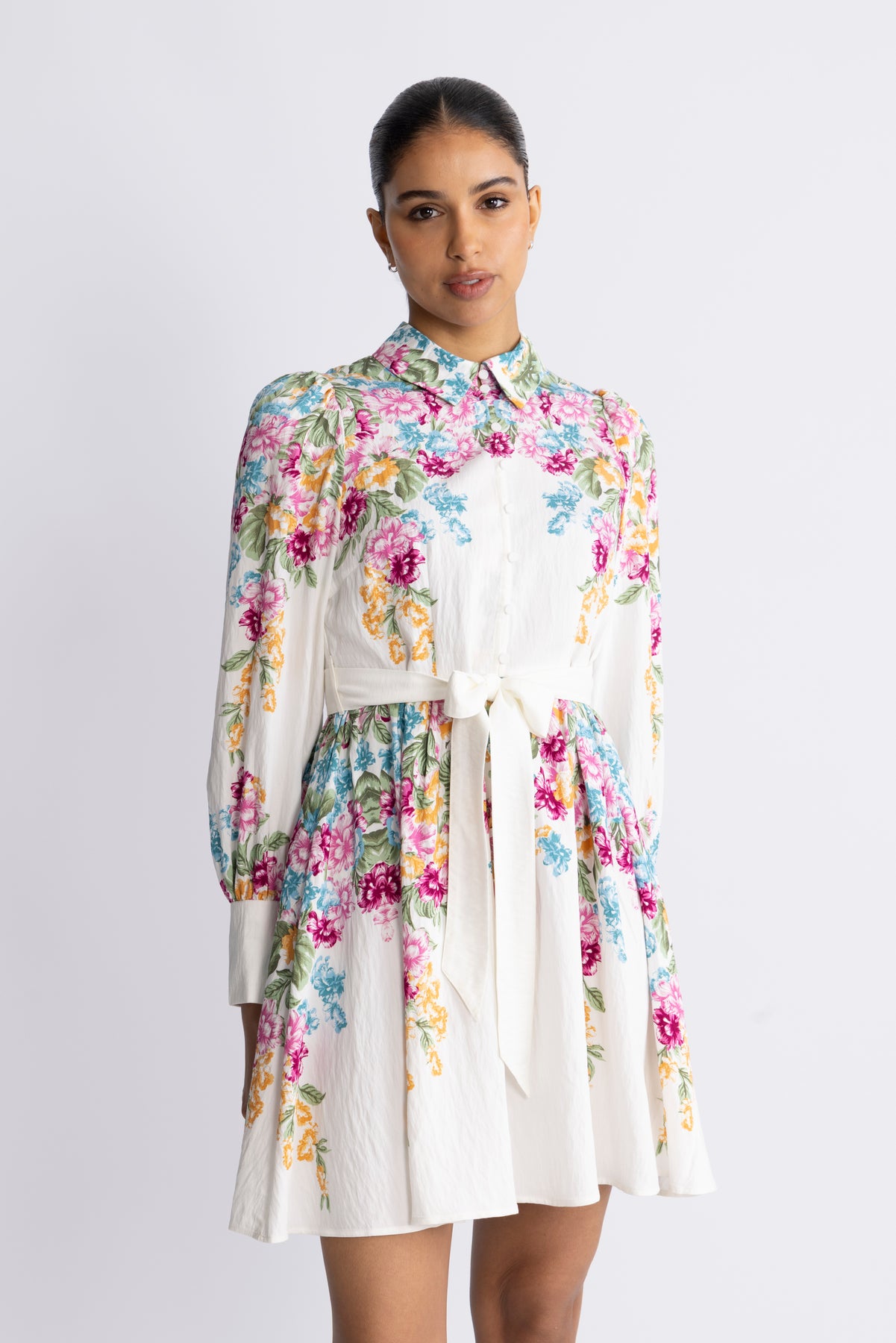 Yasrosie Ls Dress - Birch Rosie Print