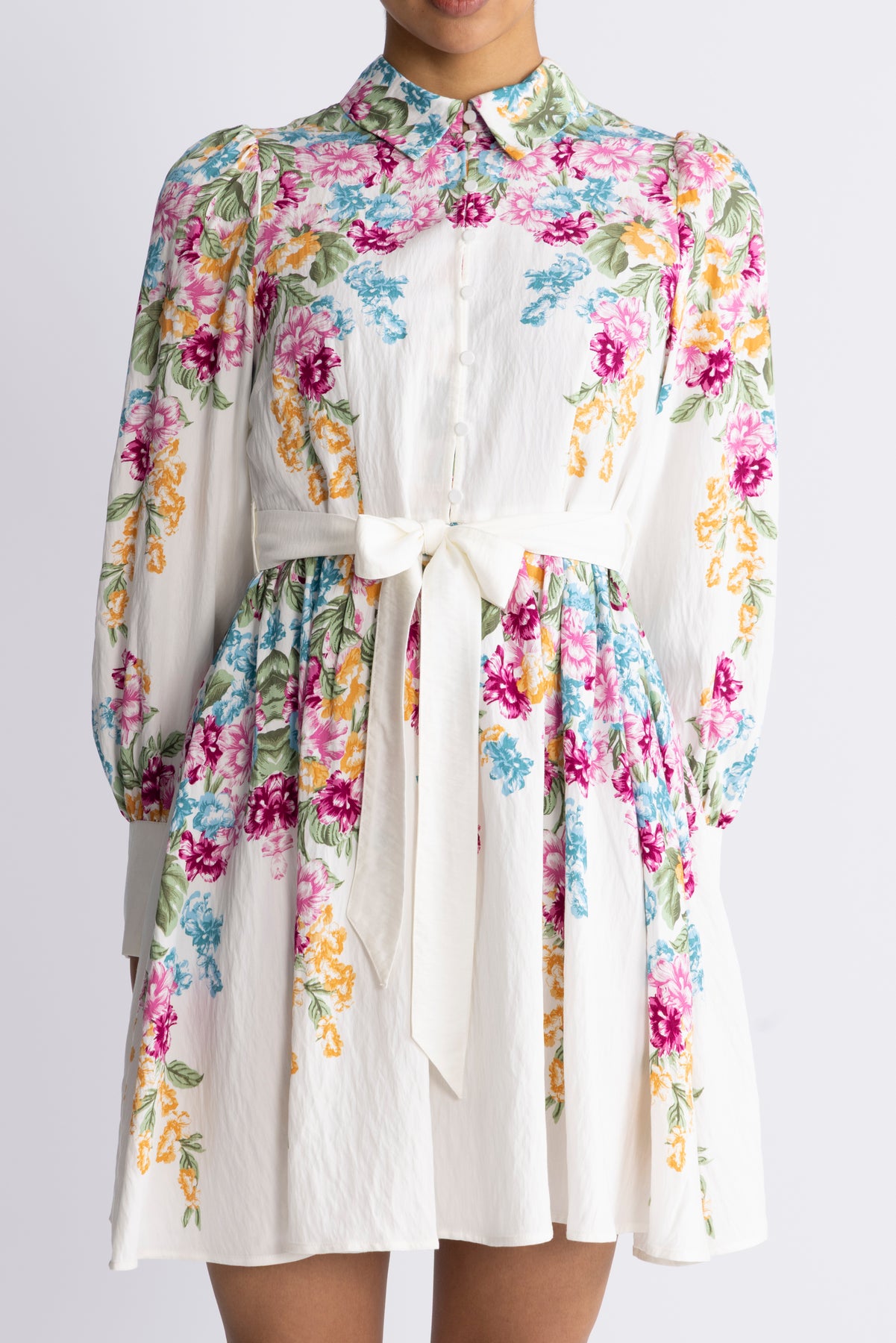 Yasrosie Ls Dress - Birch Rosie Print