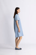 Jolene Elena 2/4 Skjortklänning - Light Blue Wash