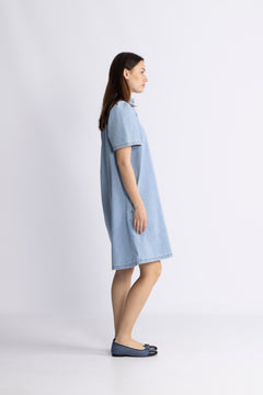 Jolene Elena 2/4 Shirt Dress - Light Blue Wash