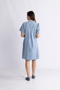 Jolene Elena 2/4 Skjortklänning - Light Blue Wash
