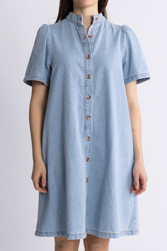 Jolene Elena 2/4 Shirt Dress - Light Blue Wash