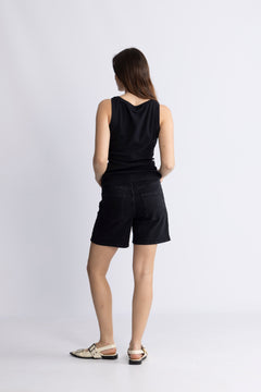 Sveja-Krista Hw Denim Shorts - Black Denim