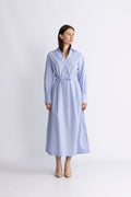 Alanis Dress - Ljusblå ränder