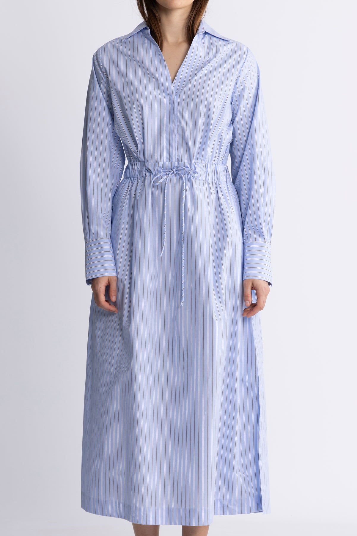 Alanis Dress - Ljusblå ränder