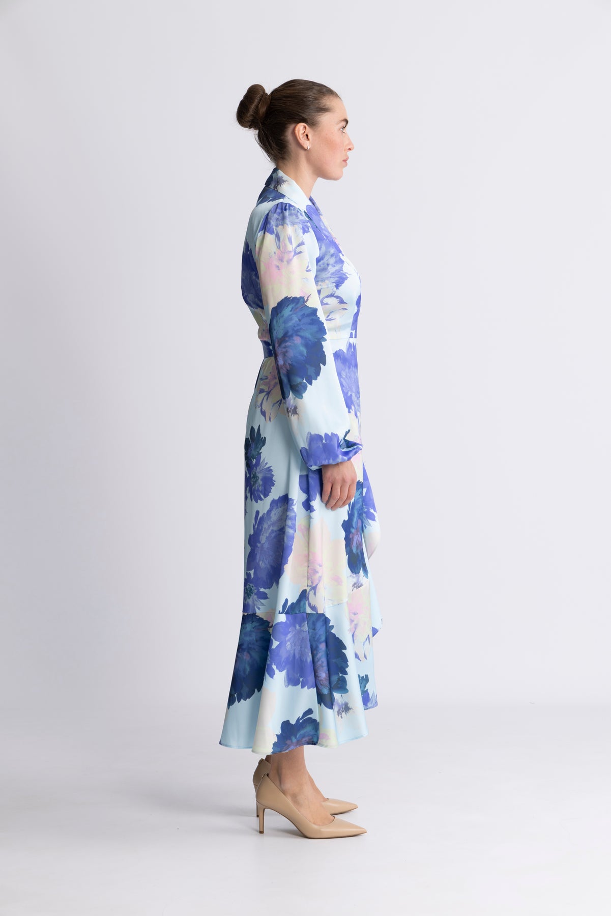 Lara Dress - Pale Peony Blue