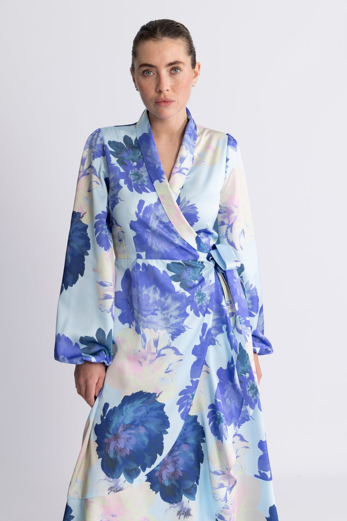 Lara Dress - Pale Peony Blue