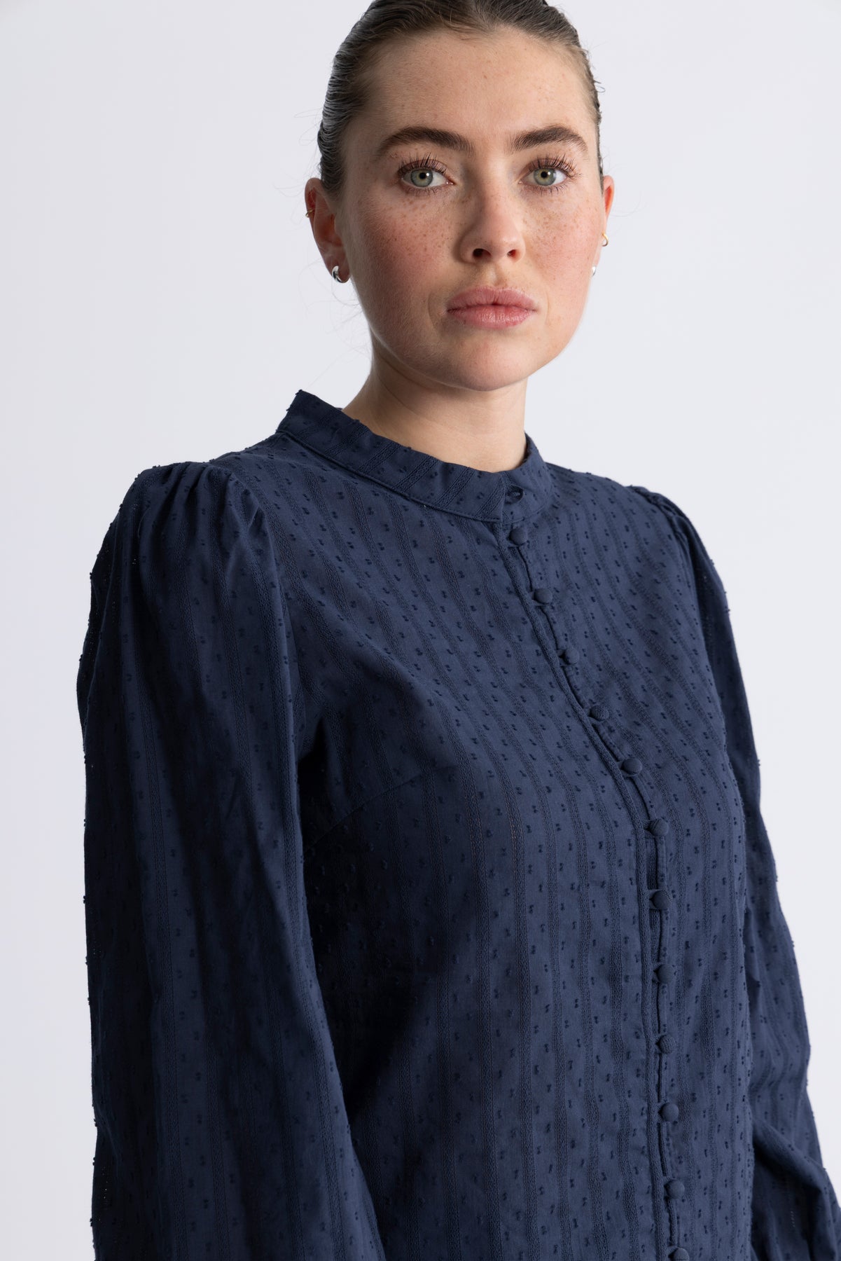 Otilie LS Blus - Navy