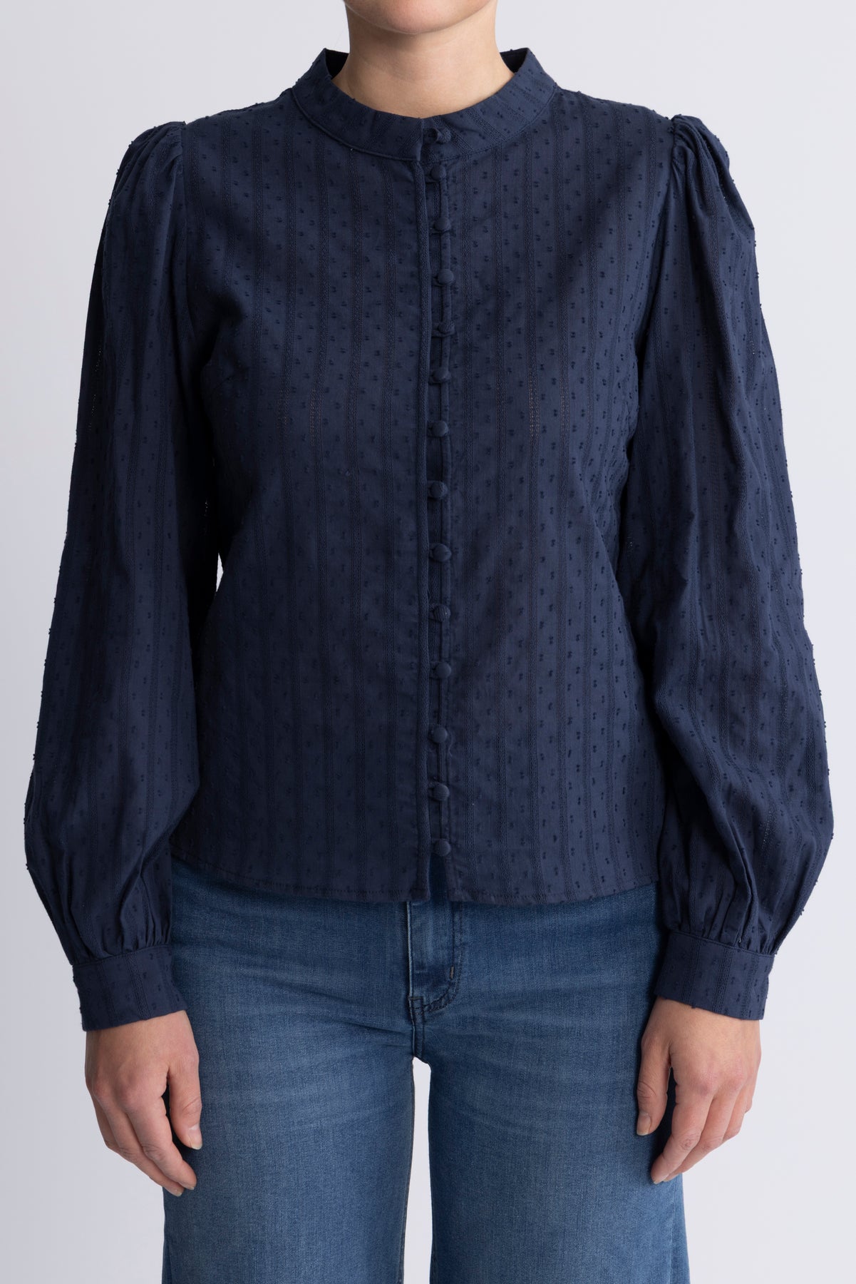 Otilie LS Blus - Navy