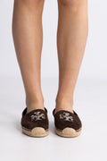 Eleanor Espadrille - Mörkbrun/Silver