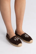 Eleanor Espadrille - Mörkbrun/Silver