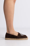 Eleanor Espadrille - Mörkbrun/Silver