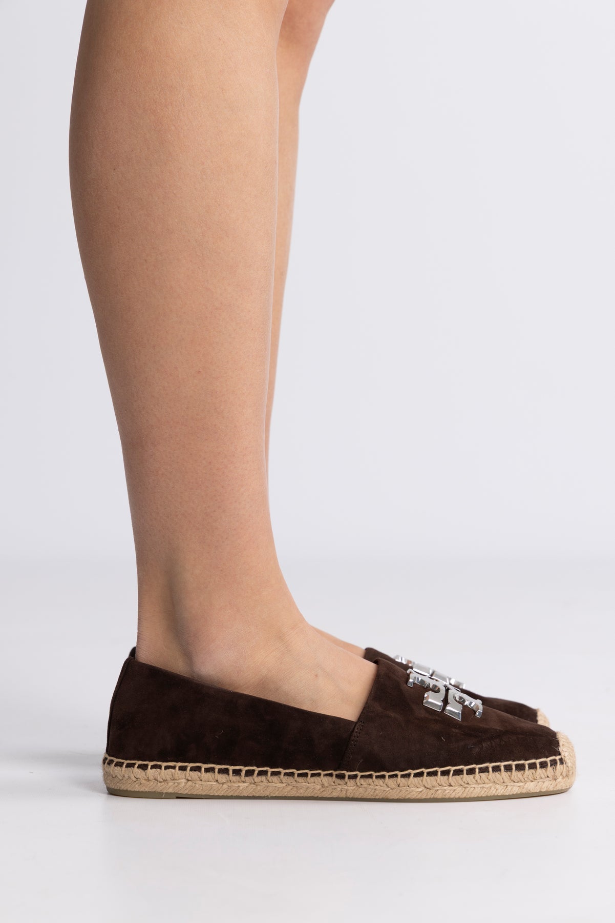 Eleanor Espadrille - Mörkbrun/Silver