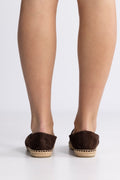 Eleanor Espadrille - Mörkbrun/Silver