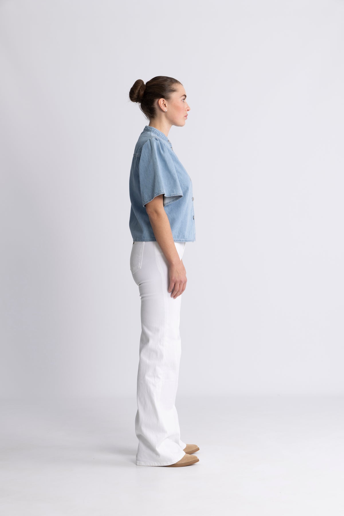 Ingrid Lis 2/4 Denim Shirt - Light Blue Wash