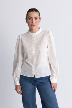 Otilie Ls Blouse - White