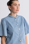 Ingrid Lis 2/4 Denim Shirt - Light Blue Wash