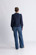 Otilie LS Blus - Navy