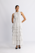 Marli Dot Dress - Vit