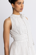 Marli Dot Dress - Vit