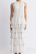 Marli Dot Dress - Vit