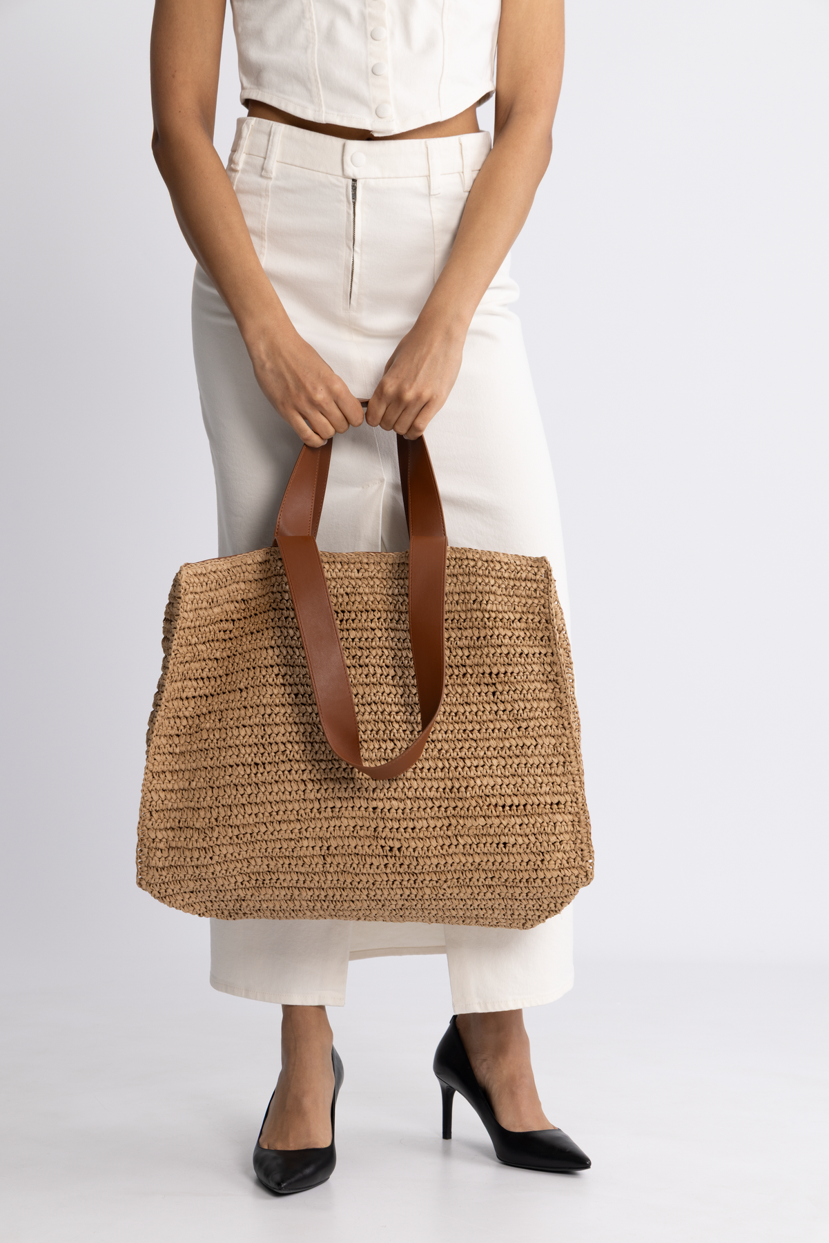 Shopper Raffia - Ljusbrun