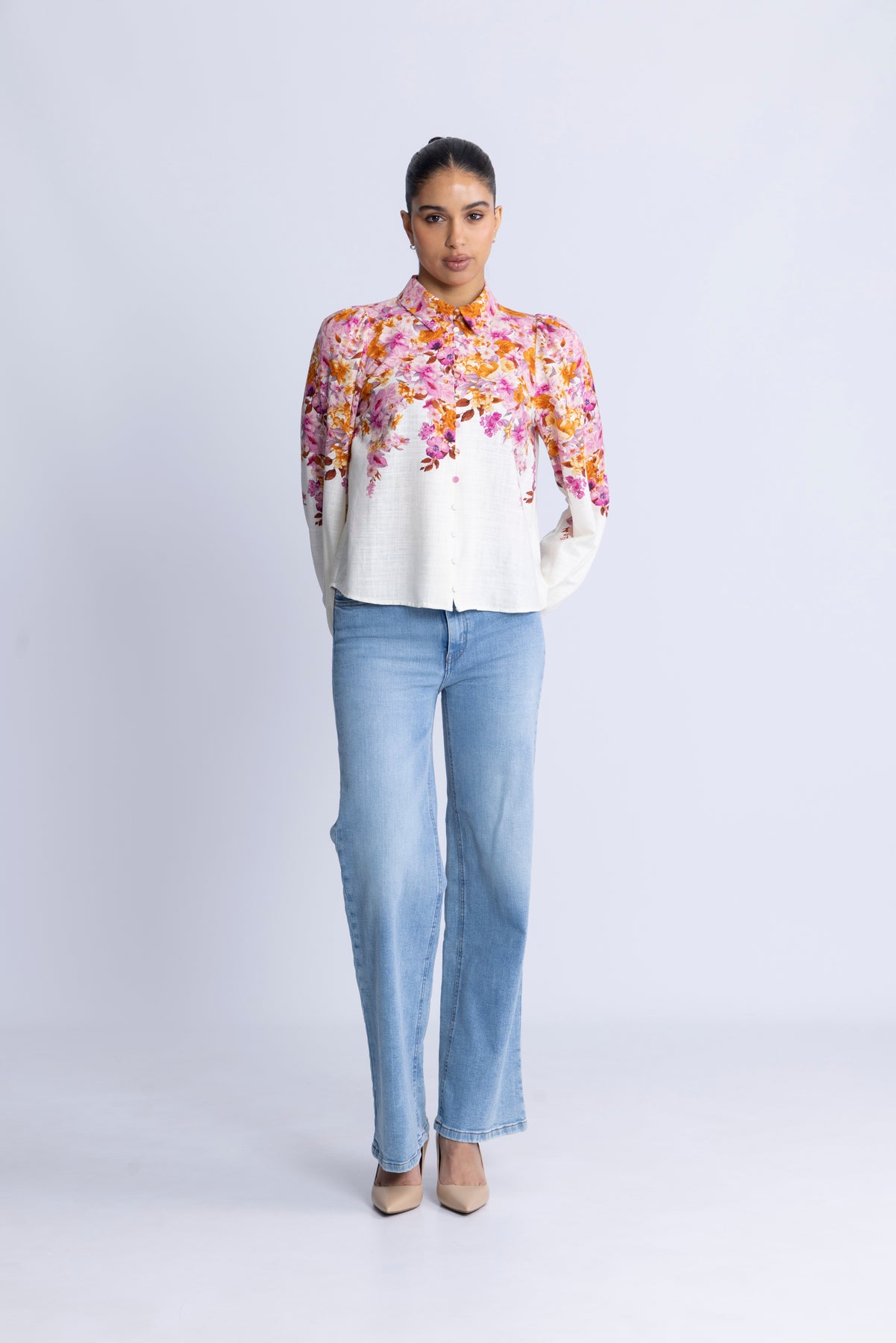 Yascleo LS Skjorta - Birch Cleo Print