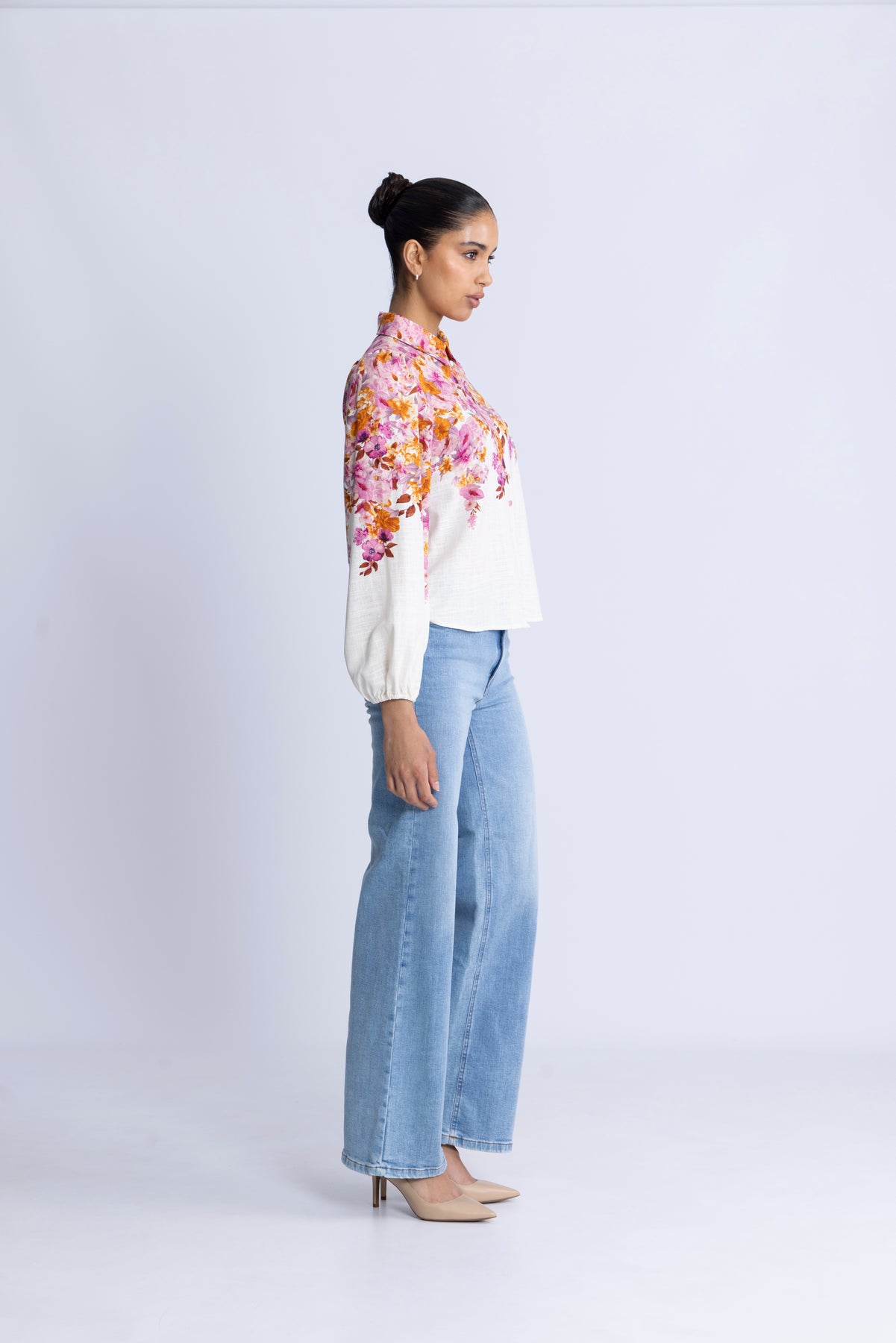 Yascleo LS Skjorta - Birch Cleo Print