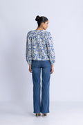 Brea Long Sleeve Blus - Ciel