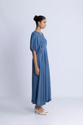 Denimcc Pleat Dress - Denim Blue