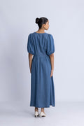 Denimcc Pleat Dress - Denim Blue