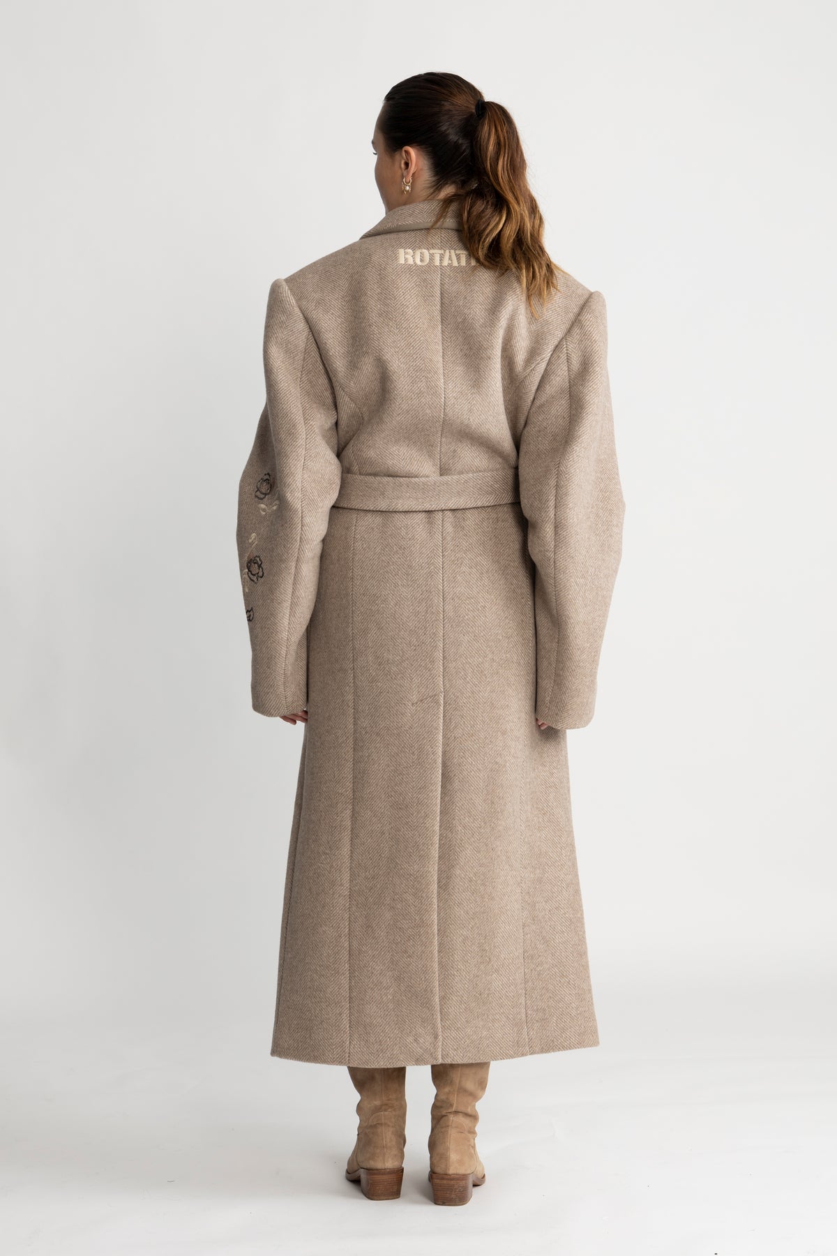 Belted Long Coat - Taffy Camel
