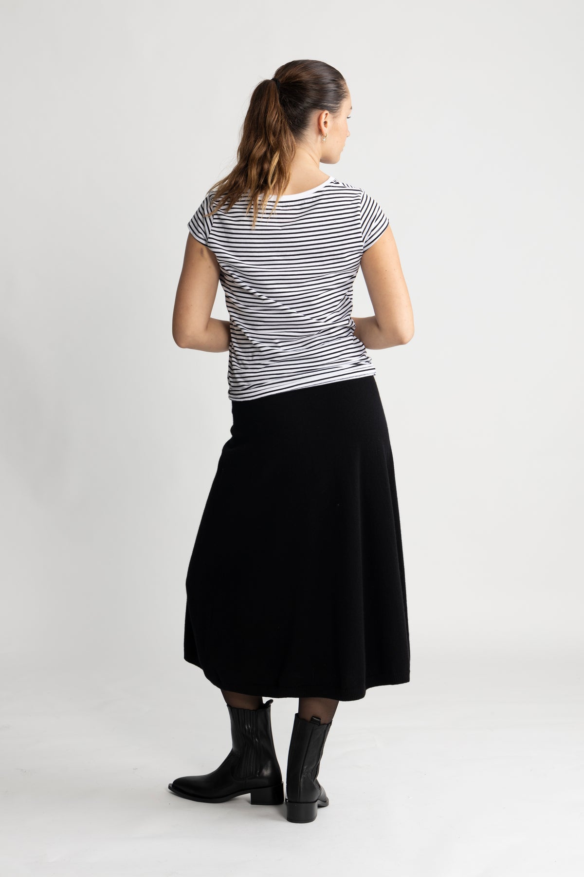 Mads Nørgaard Organic Jersey Teasy Tee FAV - Vit/Svart