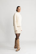 Fulton Rib T-Neck - Summer Sand