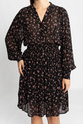 Orabella Dress Aop - Svart blommig