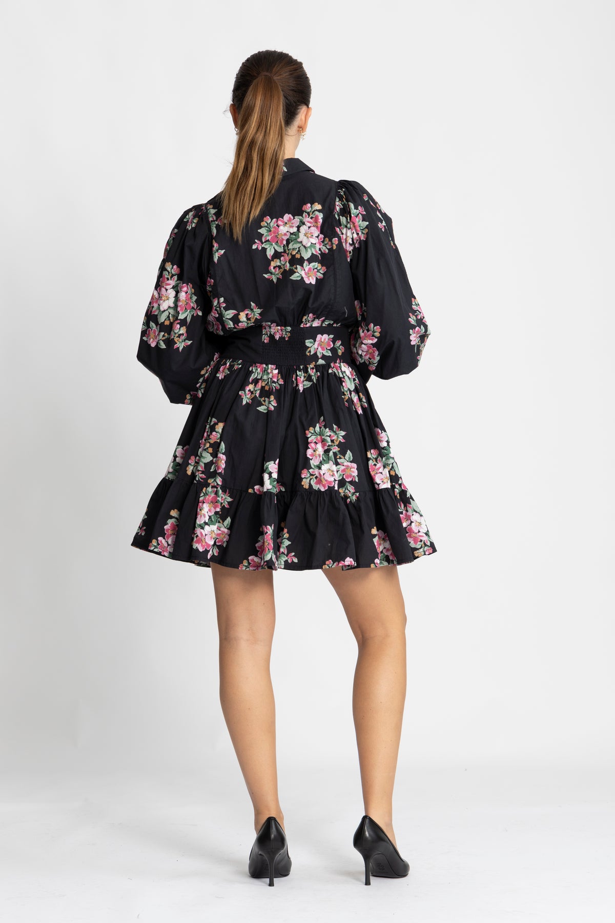 Poplin Mini Dress - Apple Blossom