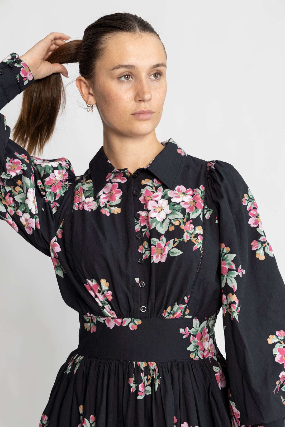 Poplin Mini Dress - Apple Blossom