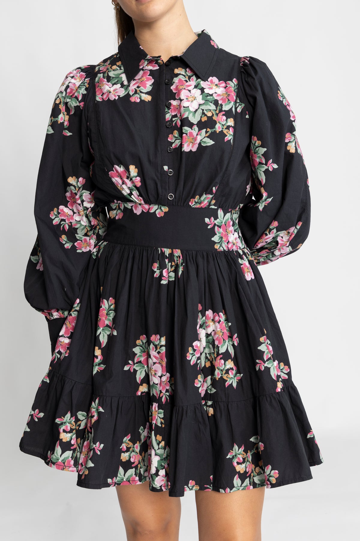 Poplin Mini Dress - Apple Blossom