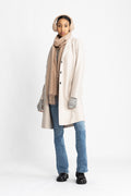 Harris Wharf London Overcoat Pressed Wool - Krämfärg