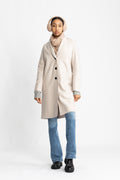 Harris Wharf London Overcoat Pressed Wool - Krämfärg