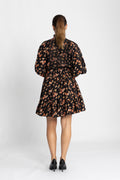 Cotton Slub Mini Dress - Midnight Daisy
