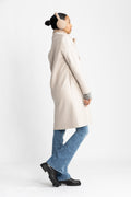 Harris Wharf London Overcoat Pressed Wool - Krämfärg