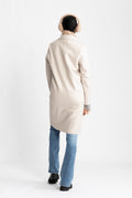 Harris Wharf London Overcoat Pressed Wool - Krämfärg
