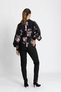 Poplin Peplum Blouse - Apple Blossom